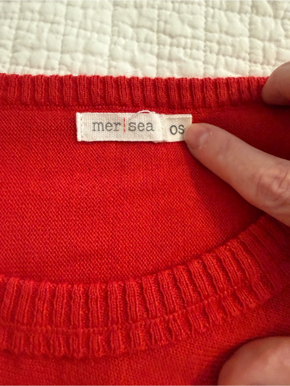 Women’s Red Mersea Catalina Sweater with Front Pocket Detail One Size - Picture 5 of 8